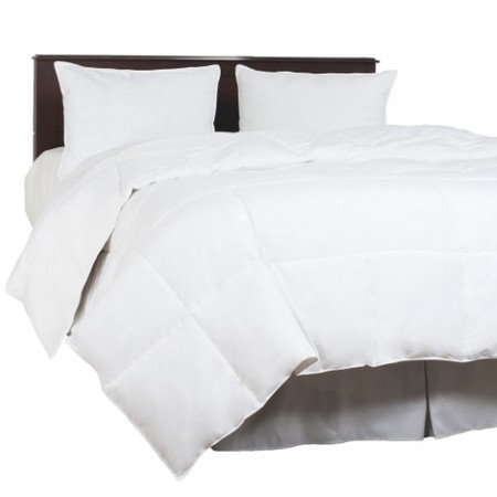 Hastings Home Twin Comforter, Ultra-Soft White Goose Down Alternative, Hypo-Allergenic, Quilted, for All Season 994359HQC